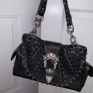 Black Leather Purse